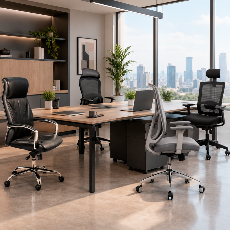 Silla de escritorio ejecutiva para mayor comodidad y estilo