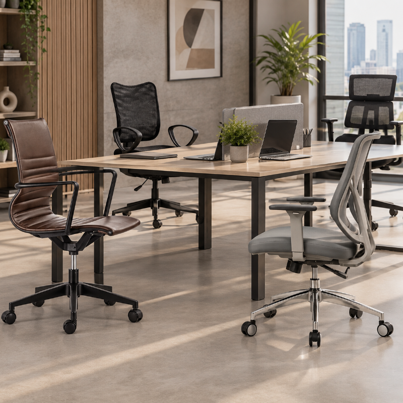 Silla de oficina ergonómica para trabajar con comodidad